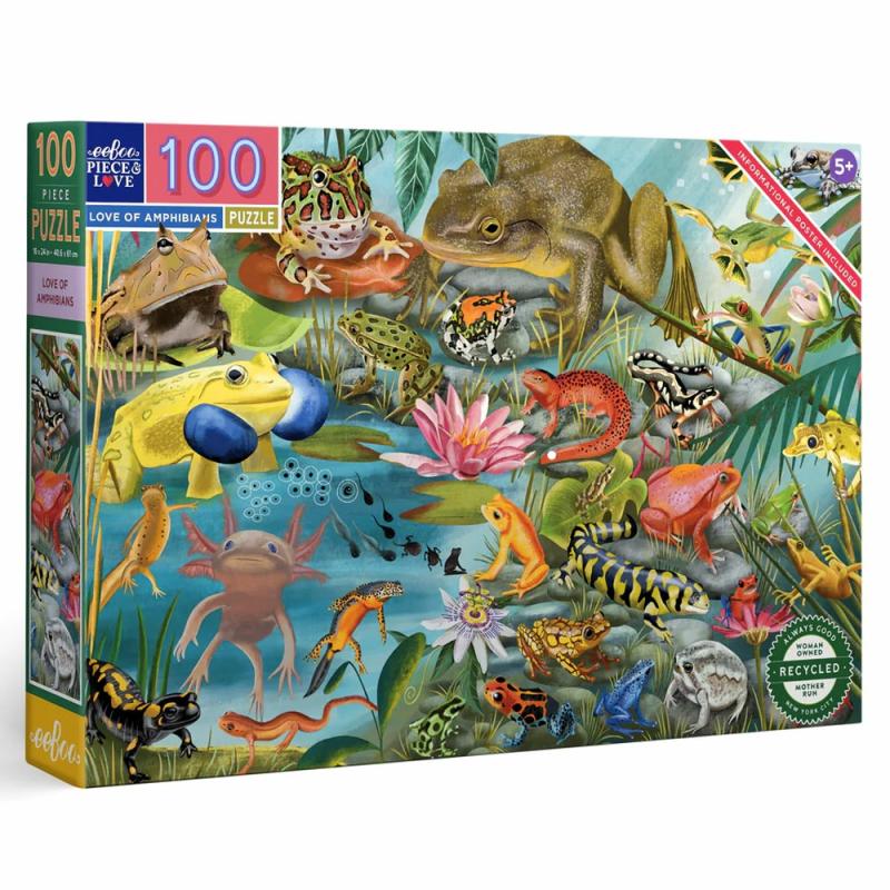 100 Pc Puzzle Love Of Amphibians  |  100 Pc Puzzles 100 Pc Puzzles 100 Pc Puzzles