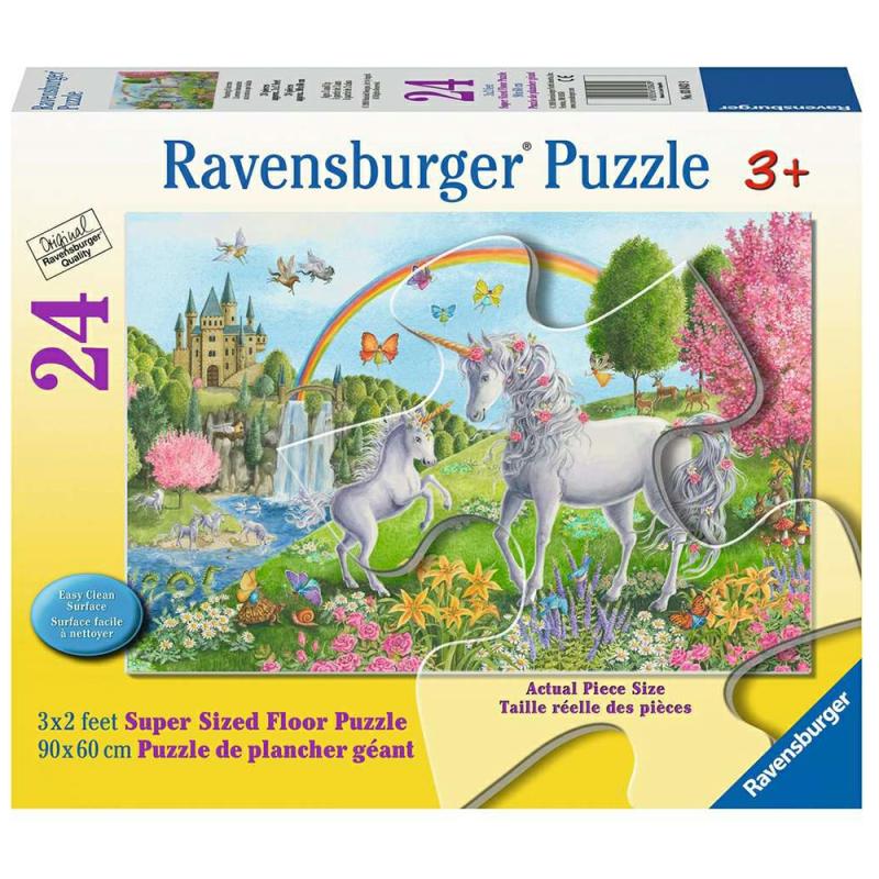 24 Pc Floor Prancing Unicorns Puzzle  |  12 To 24 Pc Puzzles 12 To 24 Pc Puzzles 12 To 24 Pc Puzzles