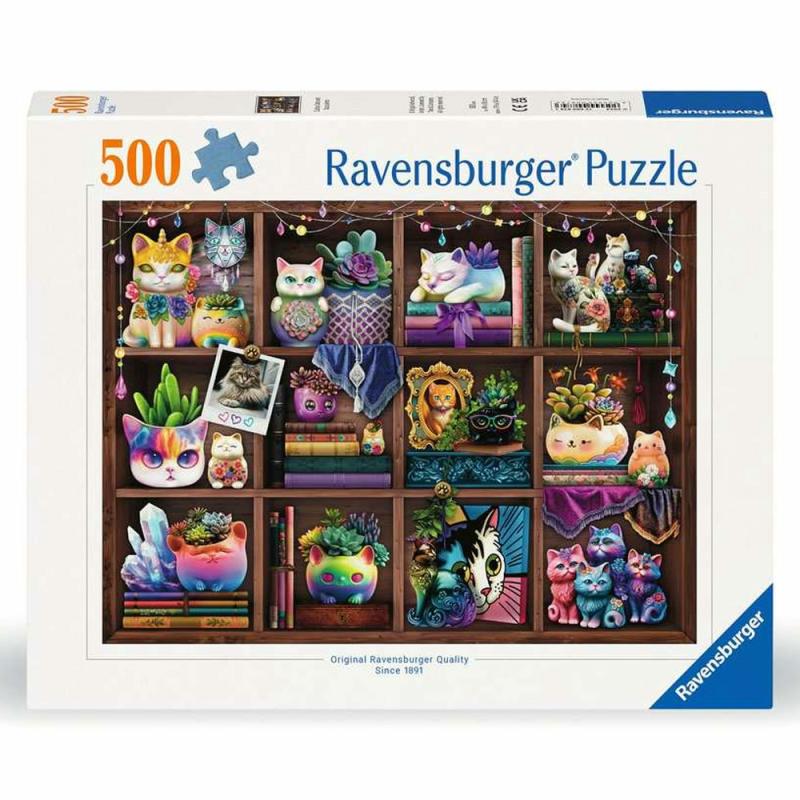 500 Pc Cubby Cats And Succulents  |  500 Pc Puzzles 500 Pc Puzzles 500 Pc Puzzles