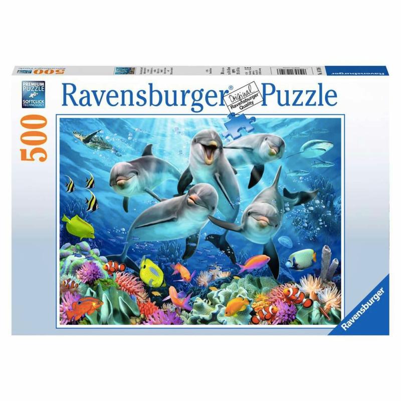 500 Pc Dolphins In The Coral Reef  |  500 Pc Puzzles 500 Pc Puzzles 500 Pc Puzzles