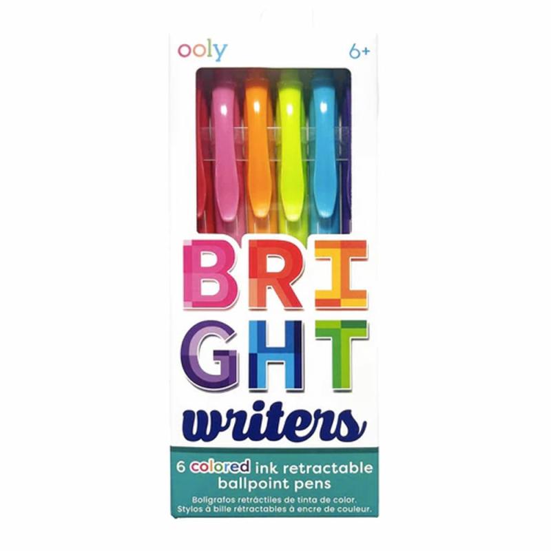 Bright Writers Colored Ballpoint Pens 6Pk  |  Art Supplies Art Supplies Art Supplies