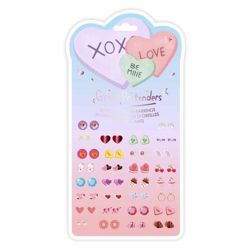 Candy Heart Valentine Sticker Earrings  |  Trinkets & Treasures Cubby Trinkets & Treasures