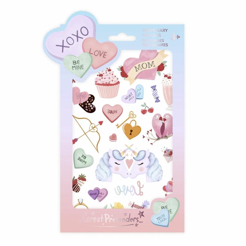 Candy Heart Valentine Tattoos  |  Trinkets & Treasures Cubby Trinkets & Treasures