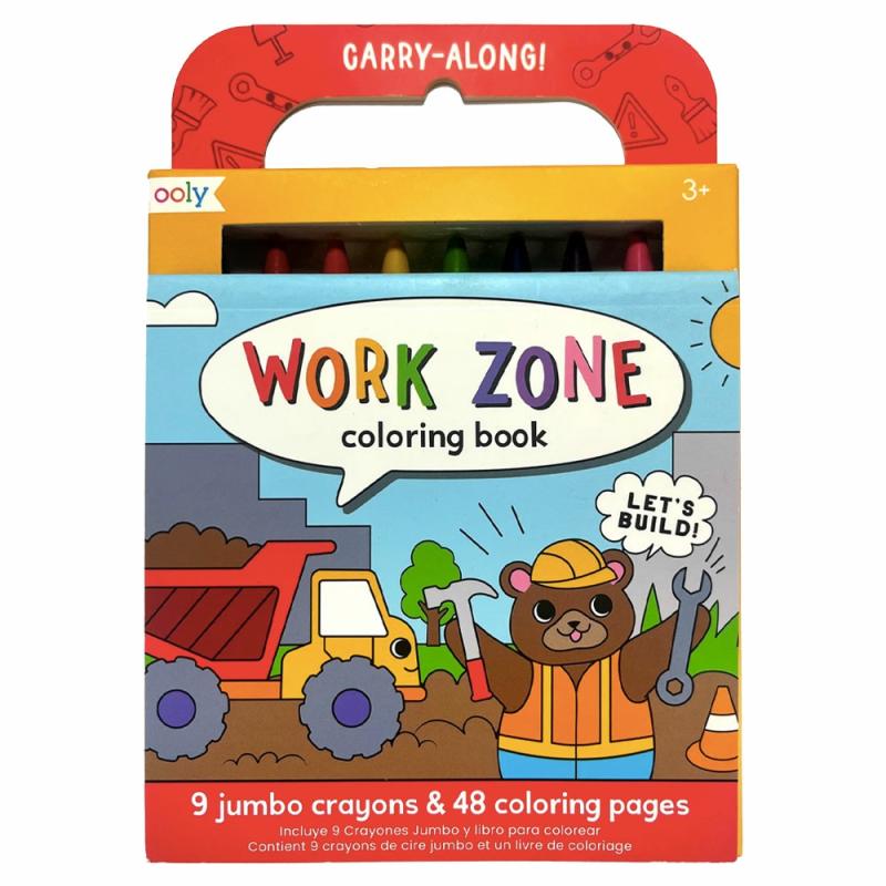 Carry Along Work Zone Coloring Book And Crayon Set  |  Art Kits Art Kits Art Kits