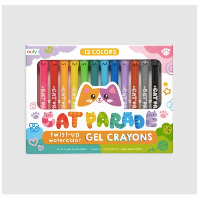 Cat Parade Twist Up Watercolor Gel Crayons 12Pc Set  |  Art Supplies Art Supplies Art Supplies