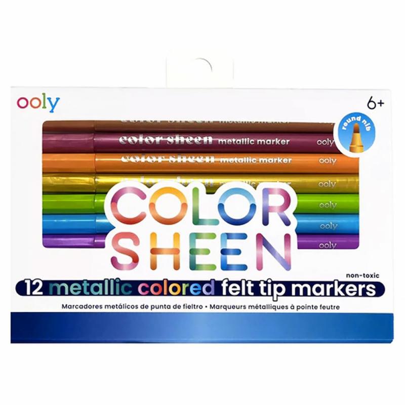 Color Sheen Metallic Felt Tip Markers 12 Pk  |  Art Supplies Art Supplies Art Supplies