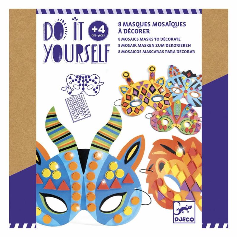 Diy Jungle Animals Mosaic Masks  |  Paper Crafts Arts & Crafts Paper Crafts