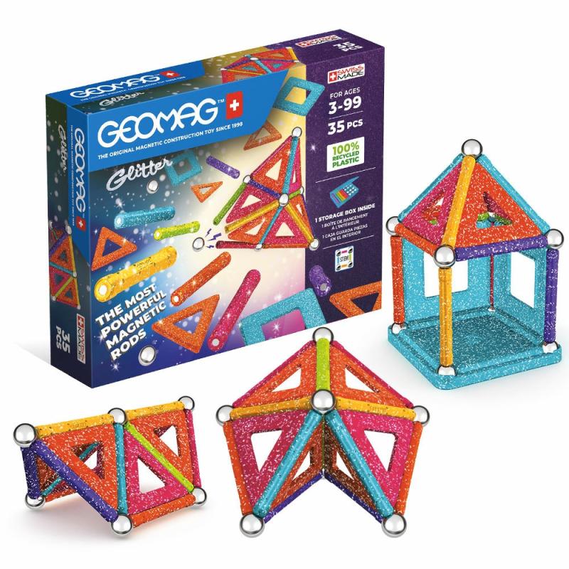 Geomag Glitter Panels Recycled 35 Pc Set  |  Building Building Building