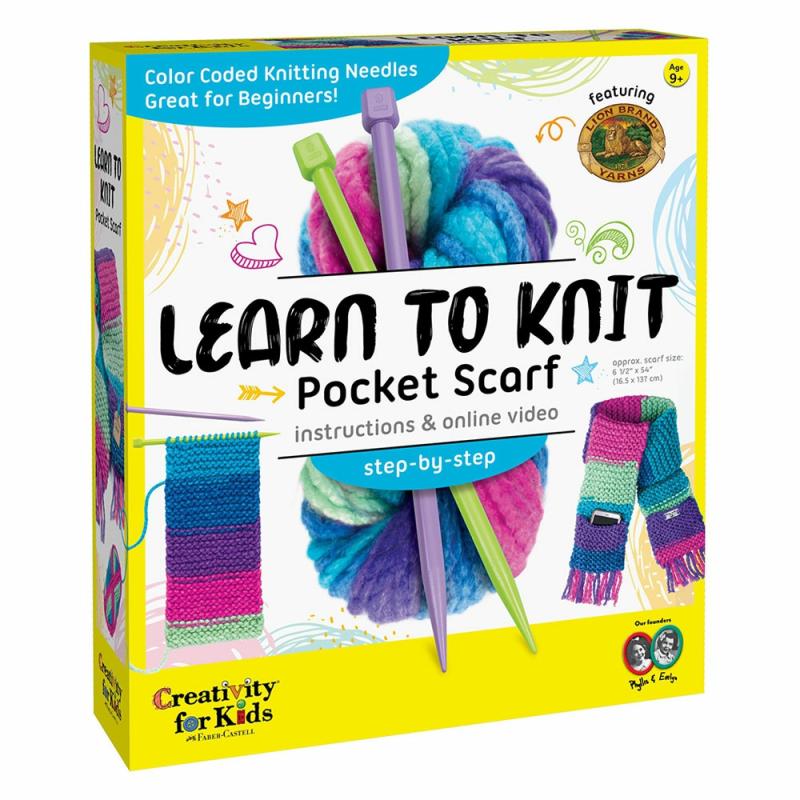 Learn To Knit Pocket Scarf  |  Fabric & Fiber Arts & Crafts Fabric & Fiber