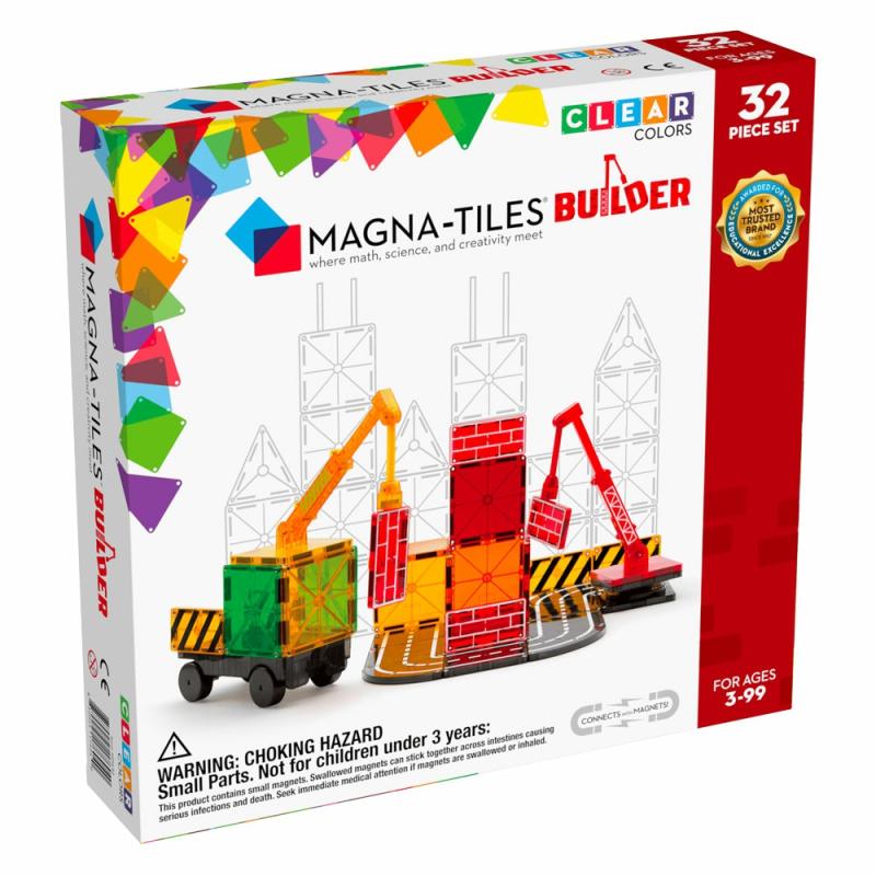 Magna-Tiles Building Site 32 Pc Set  |  Preschool Builders Building & Construction Preschool Builders