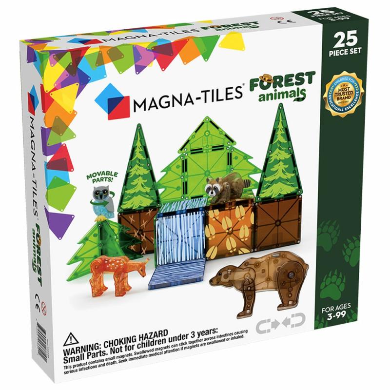 Magna Tiles Forest Animals 25 Pc Set  |  Preschool Builders Building & Construction Preschool Builders