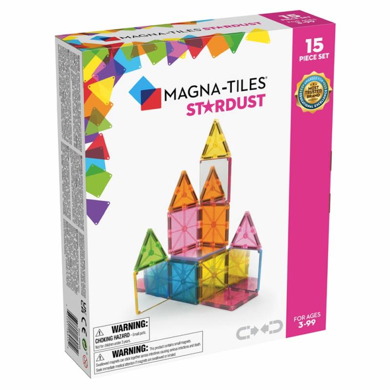 Magna Tiles Stardust 15 Pc Set  |  Preschool Builders Building & Construction Preschool Builders