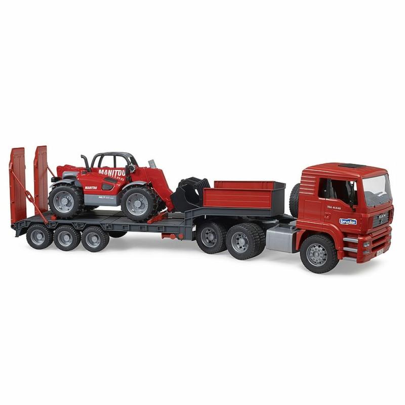 Man Tga Low Loader Truck With Manitou Telescopic Loader  |  Cars & Trucks Cars & Trucks Cars & Trucks