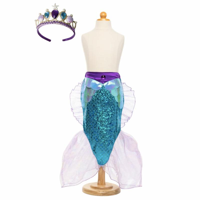 Mermaid Glimmer Skirt With Tiara Size 5-6  |  Dress Up & Role Play Dress Up & Role Play Dress Up & Role Play