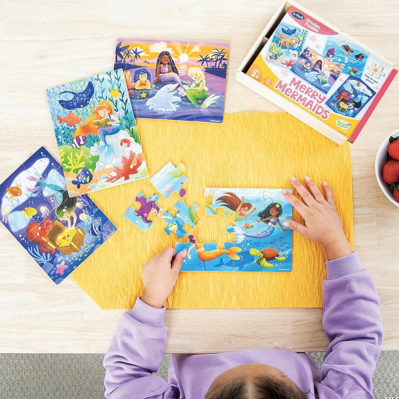 Merry Mermaids Wooden Puzzles  |  12 To 24 Pc Puzzles 12 To 24 Pc Puzzles 12 To 24 Pc Puzzles