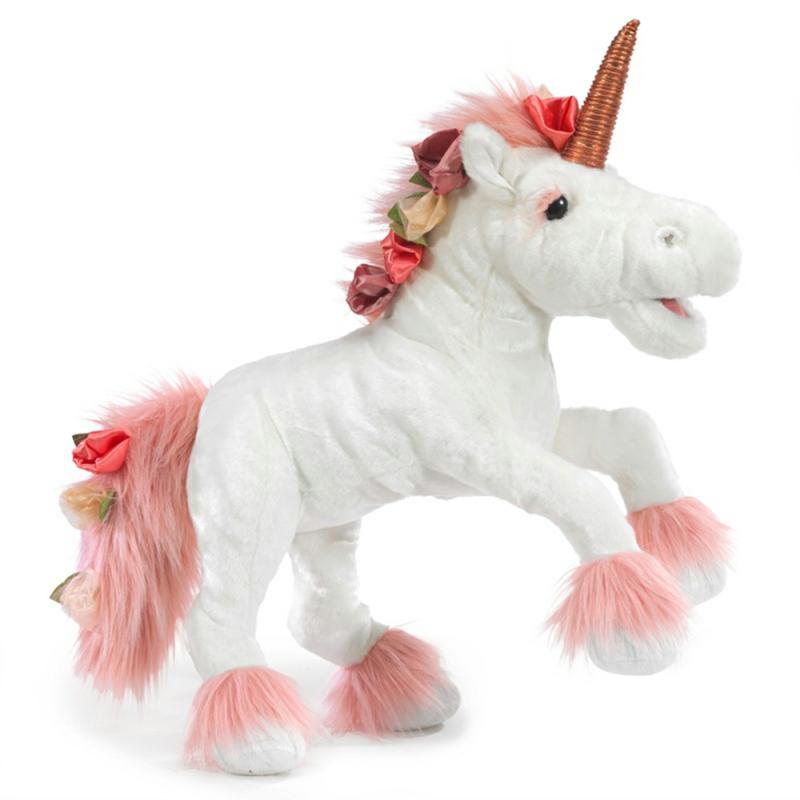 Music Box Unicorn Puppet  |  Puppets Plush & Soft Toys Puppets