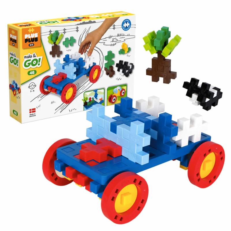 Plus Plus Big Make And Go 46 Pc  |  Preschool Builders Building & Construction Preschool Builders