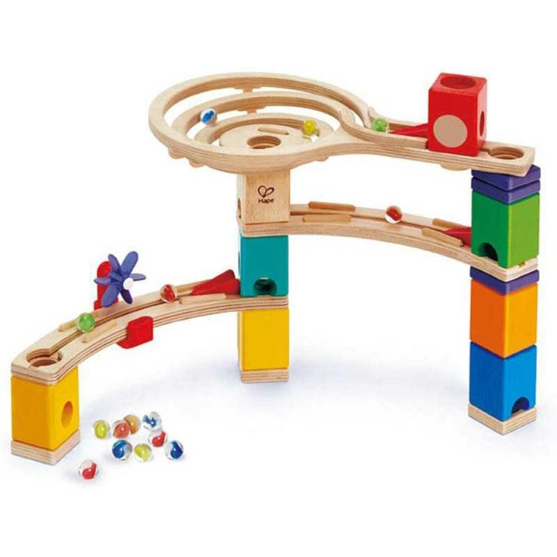 Race To The Finish Quadrilla  |  Marble Runs Building & Construction Marble Runs