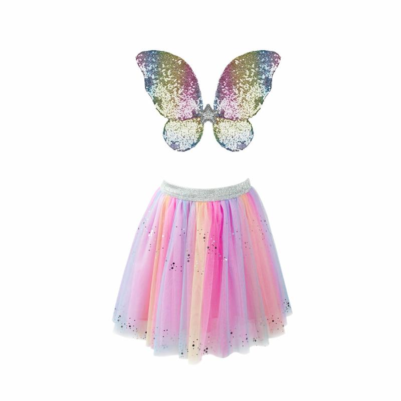 Rainbow Sequins Skirt, Wings And Wand Size 4-6  |  Dress Up & Role Play Dress Up & Role Play Dress Up & Role Play