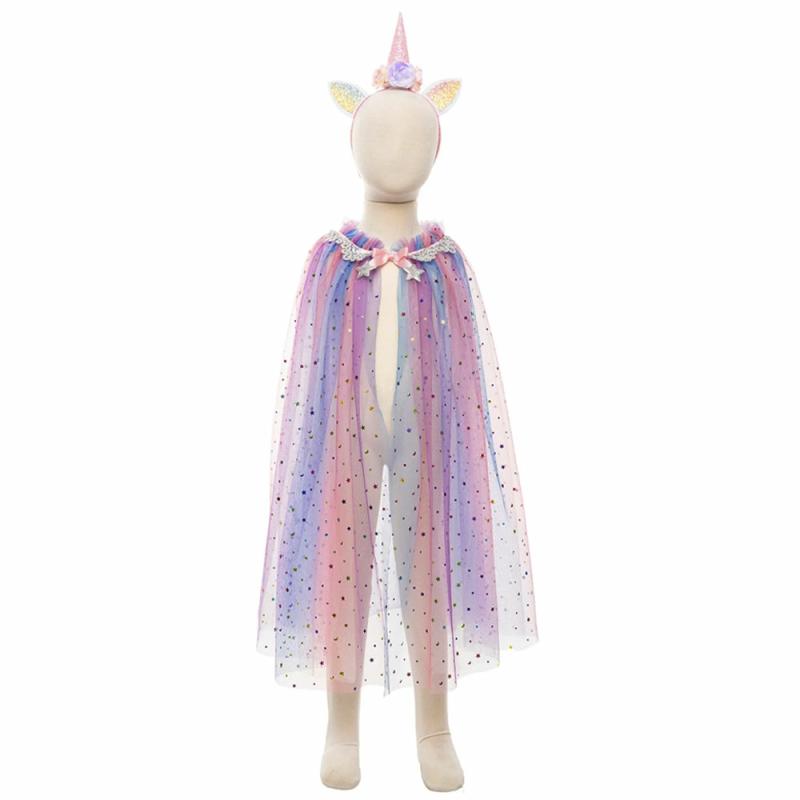 Rainbow Unicorn Cape And Headband Size 4-6  |  Dress Up & Role Play Dress Up & Role Play Dress Up & Role Play