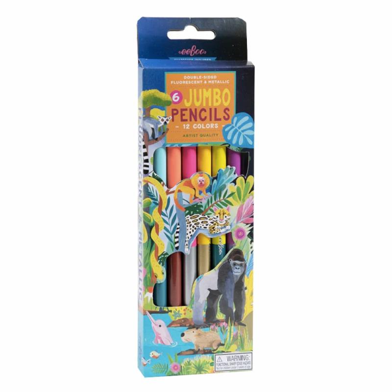 Rainforest Double Sided Jumbo Pencils  |  Art Supplies Art Supplies Art Supplies