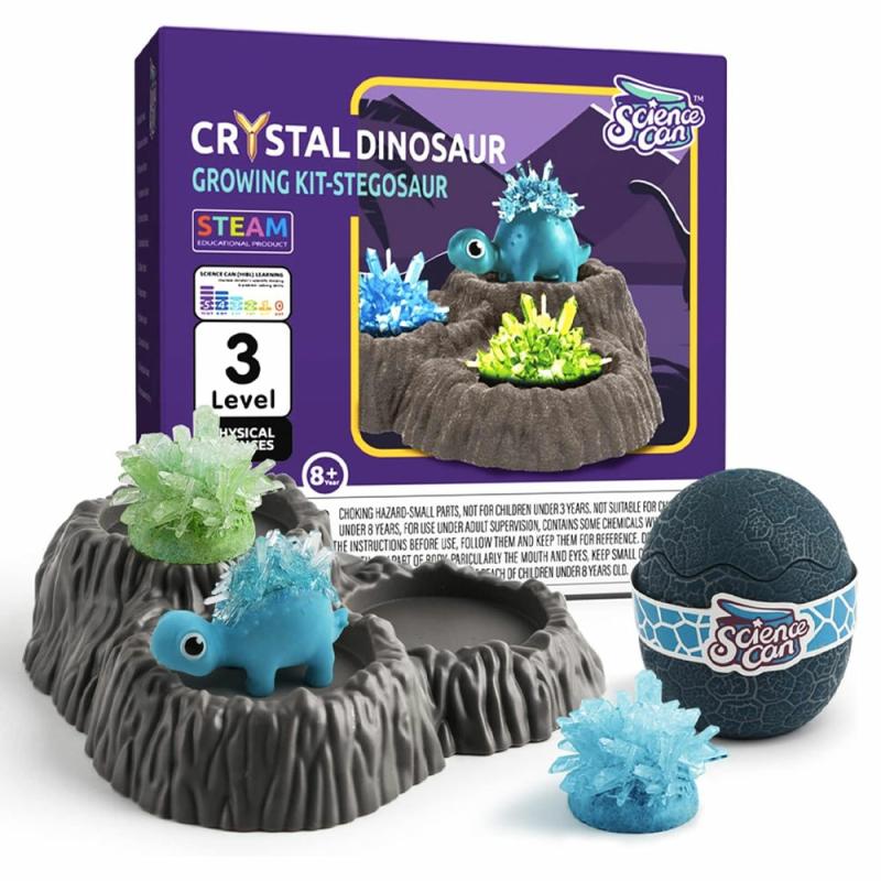 Science Can Crystal Dinosaur Growing Kit Stegosaur  |  Experiment Kits Experiment Kits Experiment Kits