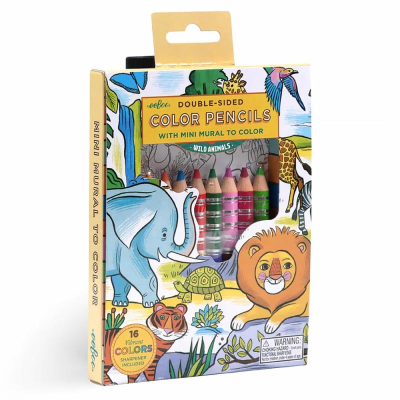 Wild Animals Pencil And Coloring Mural  |  Art Kits Art Kits Art Kits