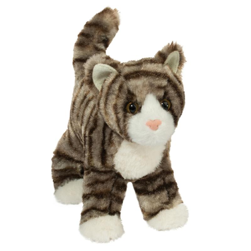 Zigby Gray Stripe Cat  |  Stuffed Animals Plush & Soft Toys Stuffed Animals