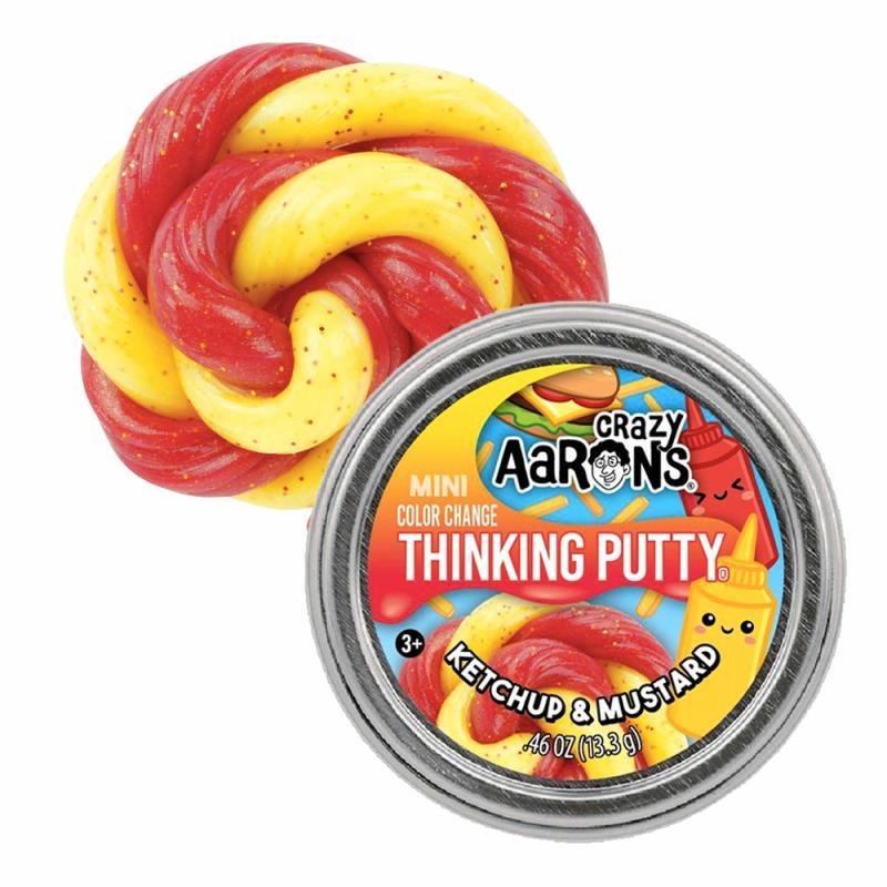 Small Mini Tin Ketchup And Mustard Crazy Aaron Putty  |  Trinkets & Treasures Cubby Trinkets & Treasures