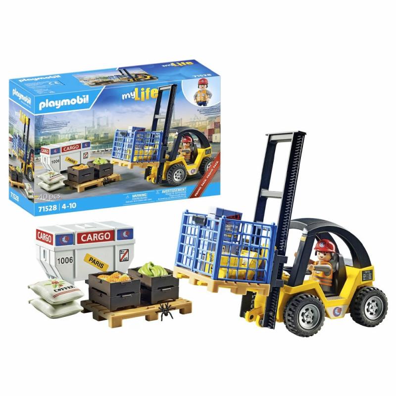 Playmobil Forklift Truck With Cargo  |  Imaginative Playsets Dolls & Playsets Imaginative Playsets